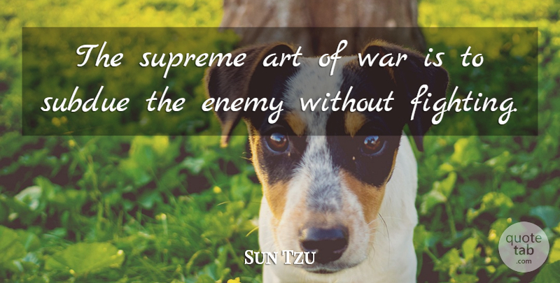 Sun Tzu Quote About Art, War, Fighting: The Supreme Art Of War...
