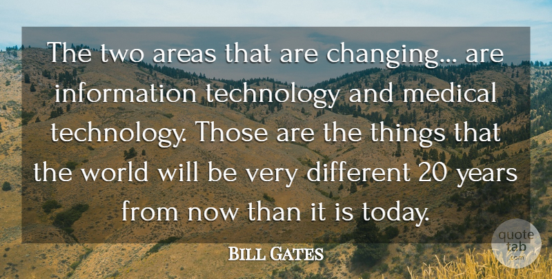 Bill Gates Quote About Technology, Years, Two: The Two Areas That Are...