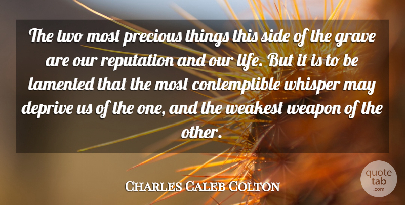 Charles Caleb Colton Quote About Two, Literature, May: The Two Most Precious Things...