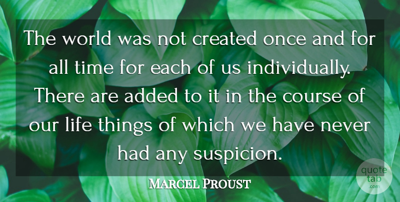 Marcel Proust Quote About Teamwork, World, Literature: The World Was Not Created...