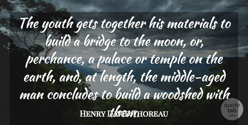Henry David Thoreau Quote About Time, Moon, Men: The Youth Gets Together His...