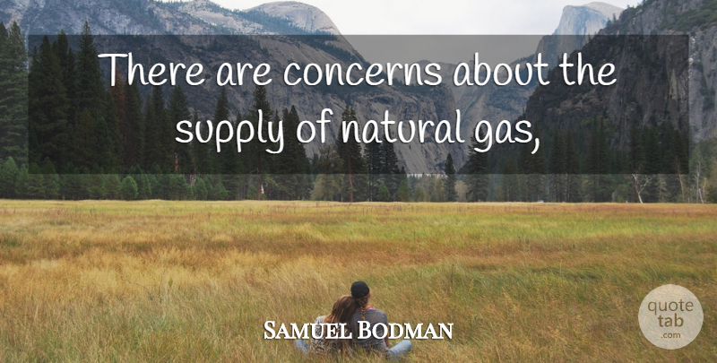 Samuel Bodman Quote About Concerns, Natural, Supply: There Are Concerns About The...