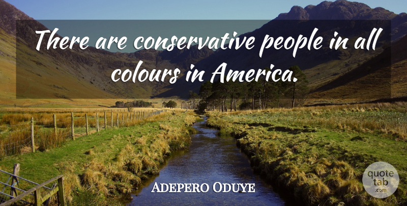 Adepero Oduye Quote About America, People, Conservative: There Are Conservative People In...