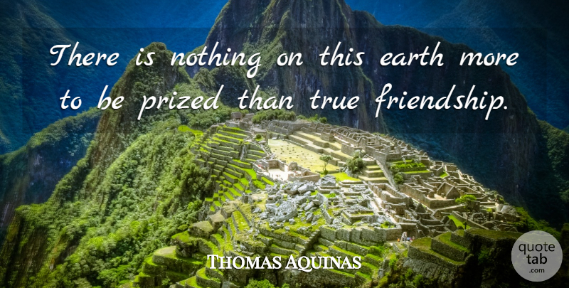 Thomas Aquinas Quote About Friendship, Relationship, True Friend: There Is Nothing On This...