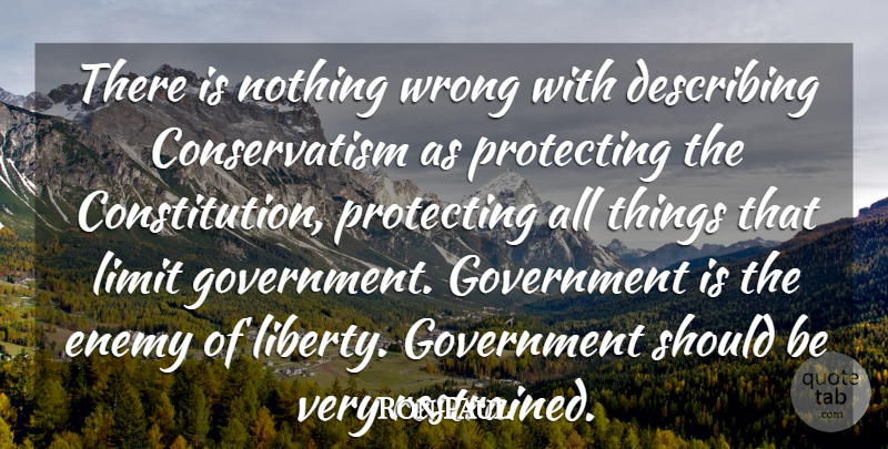 Ron Paul Quote About Government, Enemy, Liberty: There Is Nothing Wrong With...
