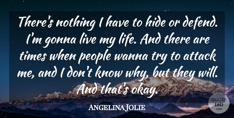 Angelina Jolie Quote About Gonna, Life, People, Wanna: Theres Nothing I Have To...