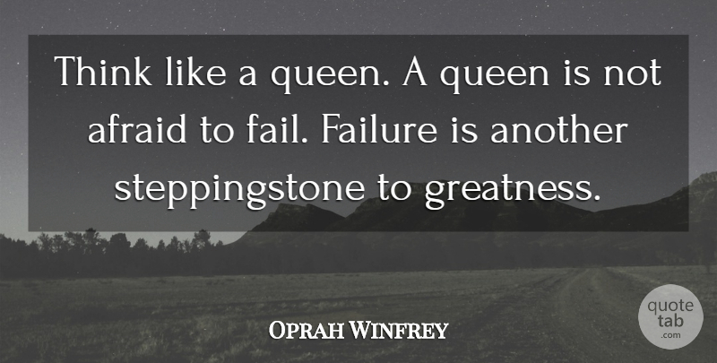 Oprah Winfrey Quote About Positive, Happiness, Success: Think Like A Queen A...