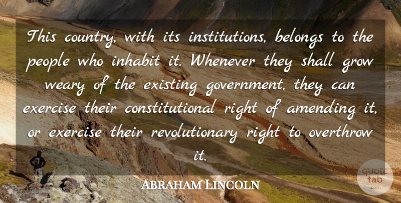 Abraham Lincoln Quote About Country, Freedom, 4th Of July: This Country With Its Institutions...
