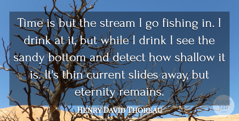 Henry David Thoreau Quote About Bottom, Current, Detect, Drink, Eternity: Time Is But The Stream...