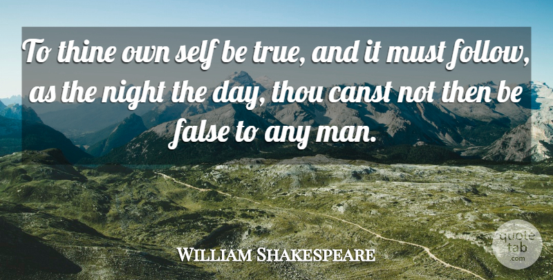 William Shakespeare Quote About Inspirational, Graduation, Integrity: To Thine Own Self Be...