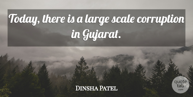 Dinsha Patel Quote About Scale: Today There Is A Large...