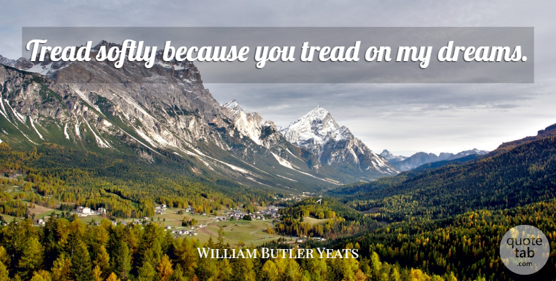 William Butler Yeats Quote About Dreams, Irish Poet: Tread Softly Because You Tread...