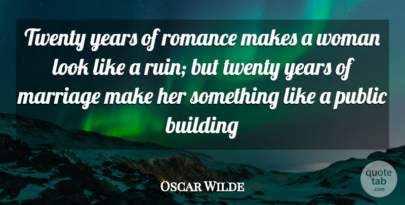Oscar Wilde Quote About Marriage, Years, Romance: Twenty Years Of Romance Makes...