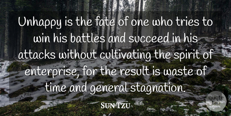 Sun Tzu Quote About Art Of War, Fate, Winning: Unhappy Is The Fate Of...