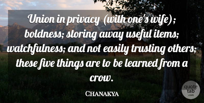 Chanakya Quote About Wife, Crow, Unions: Union In Privacy With Ones...