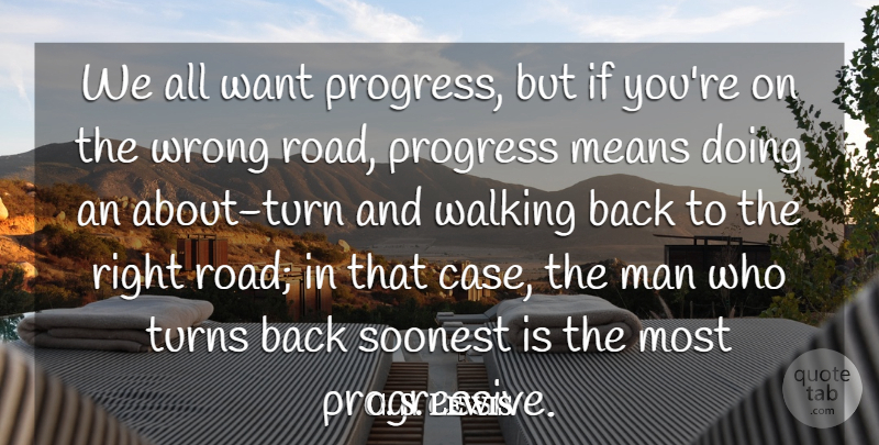 C. S. Lewis Quote About Motivational, Live Life, Mean: We All Want Progress But...