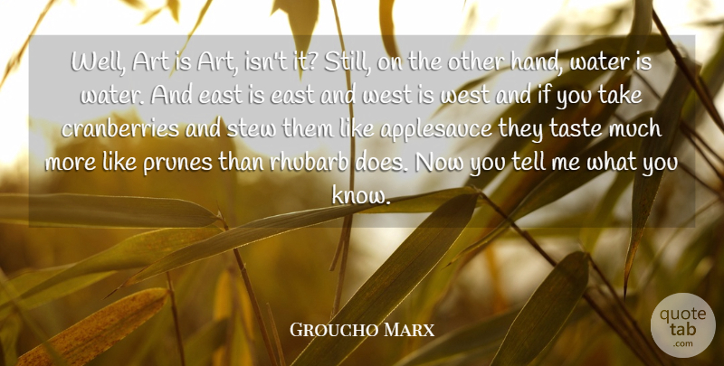 Groucho Marx Quote About Inspirational, Funny, Art: Well Art Is Art Isnt...