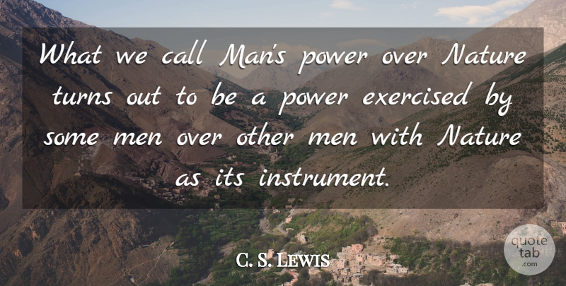 C. S. Lewis Quote About Men, Independence, Instruments: What We Call Mans Power...