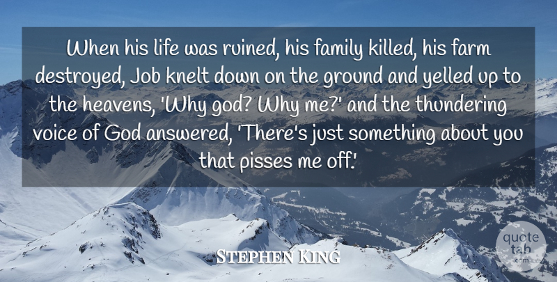 Stephen King Quote About Family, Jobs, Humor: When His Life Was Ruined...