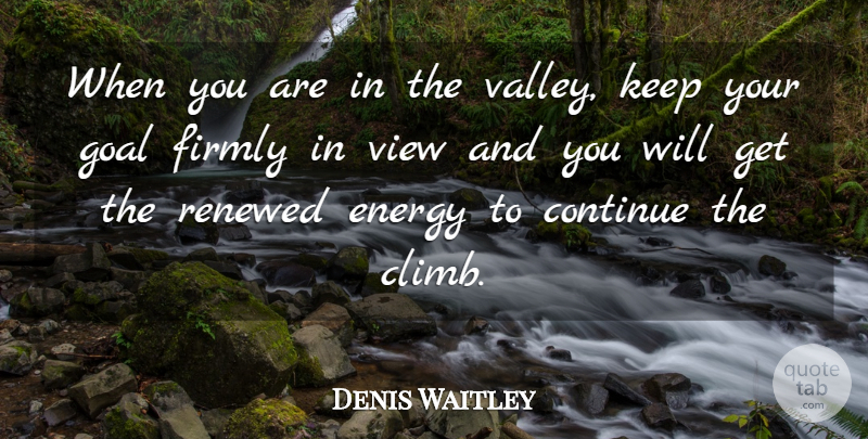 Denis Waitley Quote About Positive, Views, Goal: When You Are In The...