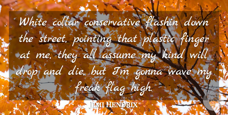 Jimi Hendrix Quote About Freedom, White, Flags: White Collar Conservative Flashin Down...