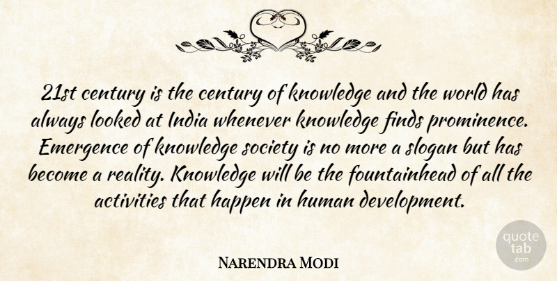 Narendra Modi Quote About Education, Reality, Development: 21st Century Is The Century...