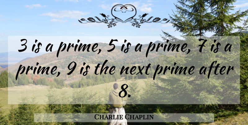 Charlie Chaplin Quote About Next, Prime: 3 Is A Prime 5...