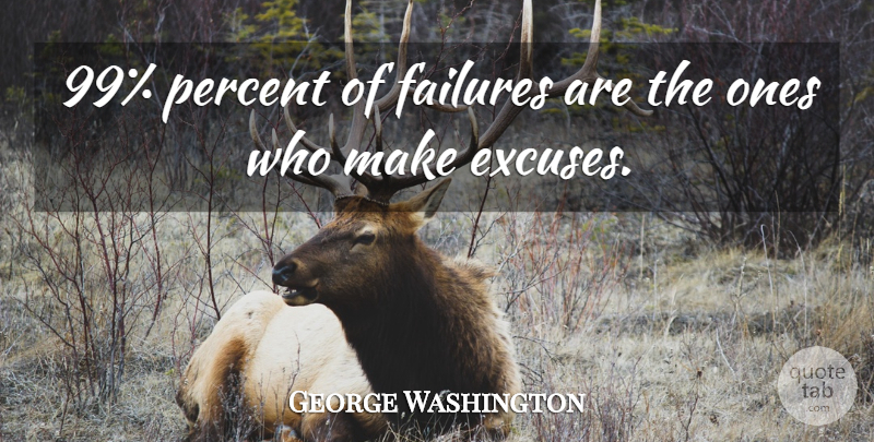 George Washington Quote About Excuse, Percent: 99 Percent Of Failures Are...
