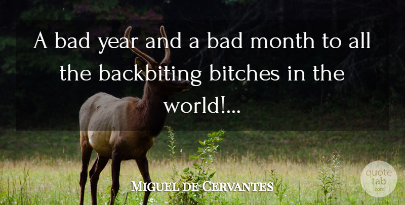 Miguel de Cervantes Quote About Bad Years, Months, World: A Bad Year And A...