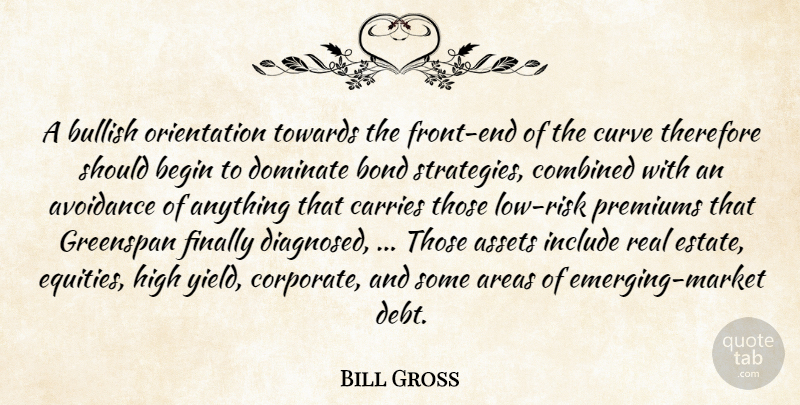 Bill Gross Quote About Areas, Assets, Avoidance, Begin, Bond: A Bullish Orientation Towards The...