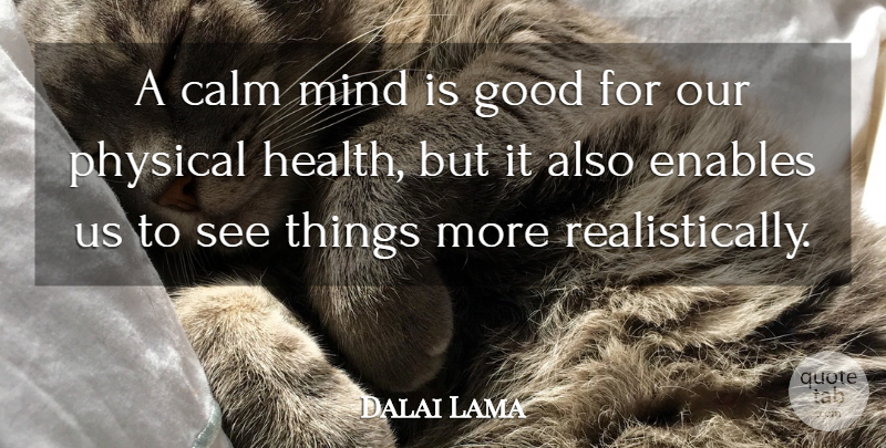 Dalai Lama Quote About Calm Mind, Mind, Calm: A Calm Mind Is Good...