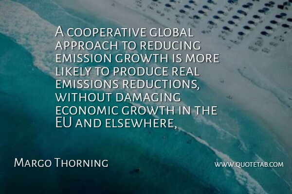 Margo Thorning Quote About Approach, Damaging, Economic, Emission, Emissions: A Cooperative Global Approach To...