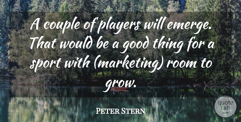 Peter Stern Quote About Couple, Good, Players, Room: A Couple Of Players Will...