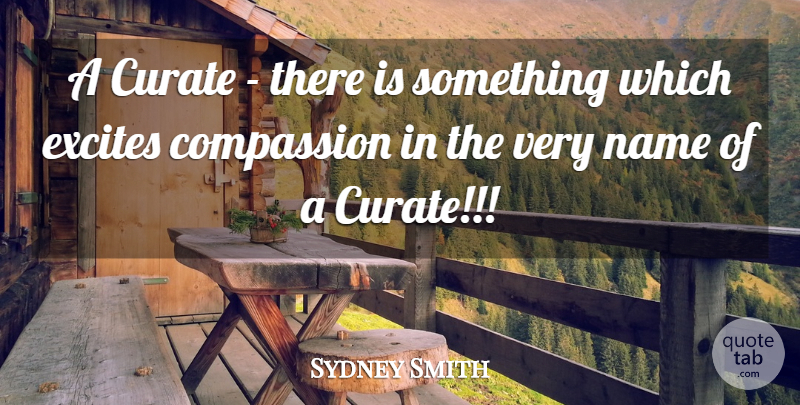 Sydney Smith Quote About Compassion, Curate, Excites, Name: A Curate There Is Something...