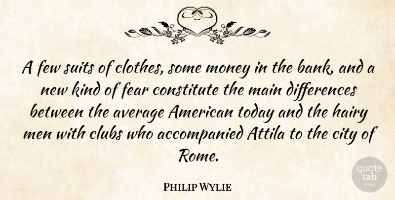 Philip Wylie Quote About Men, Civilization, Cities: A Few Suits Of Clothes...
