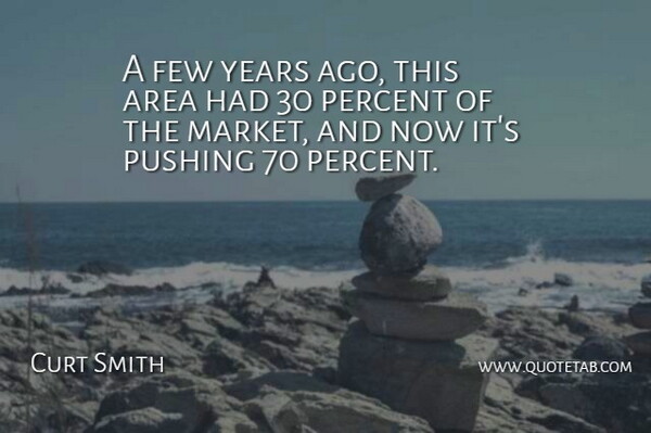 Curt Smith Quote About Area, Few, Percent, Pushing: A Few Years Ago This...