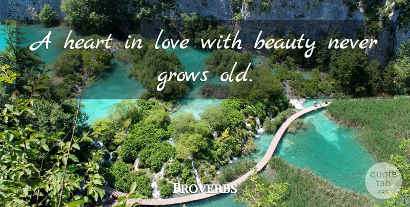 Proverbs Quote About Beauty, Grows, Heart, Love: A Heart In Love With...