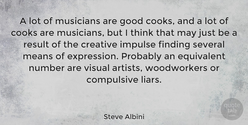 Steve Albini Quote About Liars, Mean, Thinking: A Lot Of Musicians Are...