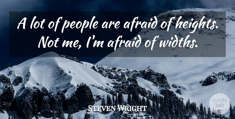Steven Wright Quote About Funny, Witty, Laughter: A Lot Of People Are...