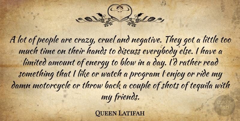 Queen Latifah Quote About Couple, Crazy, Blow: A Lot Of People Are...