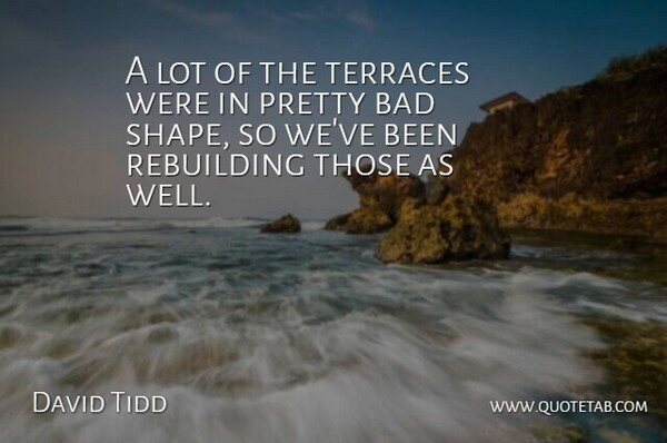 David Tidd Quote About Bad, Rebuilding: A Lot Of The Terraces...