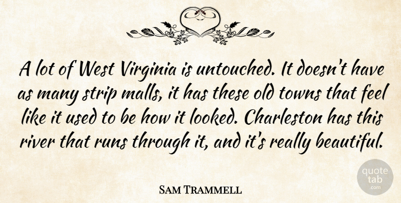 Sam Trammell Quote About Beautiful, Running, Virginia: A Lot Of West Virginia...