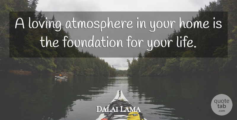 Dalai Lama Quote About Buddhist, Home, Atmosphere: A Loving Atmosphere In Your...