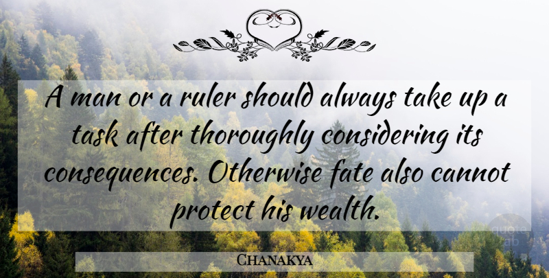 Chanakya Quote About Fate, Men, Political: A Man Or A Ruler...
