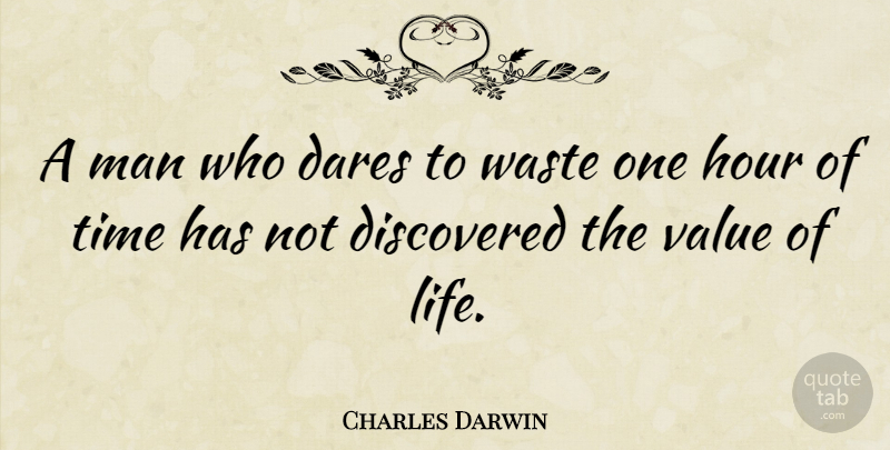 Charles Darwin Quote About Inspirational, Life, Encouraging: A Man Who Dares To...