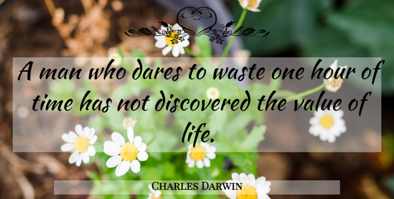 Charles Darwin Quote About Inspirational, Life, Encouraging: A Man Who Dares To...