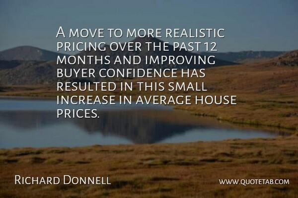 Richard Donnell Quote About Average, Buyer, Confidence, House, Improving: A Move To More Realistic...