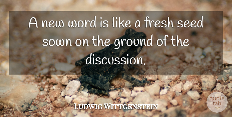 Ludwig Wittgenstein Quote About Philosophical, Air, Discussion: A New Word Is Like...