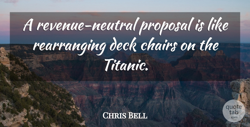 Chris Bell Quote About Chairs, Deck, Proposal: A Revenue Neutral Proposal Is...