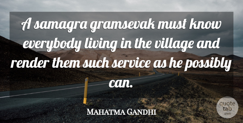 Mahatma Gandhi Quote About Village, Knows: A Samagra Gramsevak Must Know...